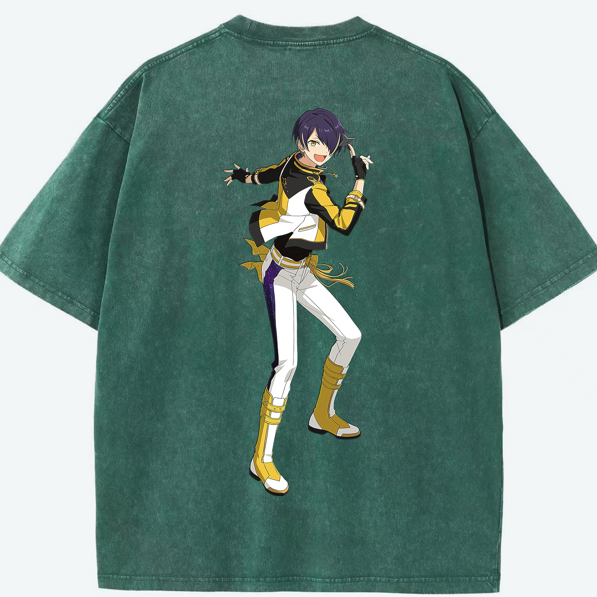 （画像用） あんさんぶるスターズ! Ensemble Stars 綿100% ヴィンテージ風 半袖Tシャツ（背面プリント）